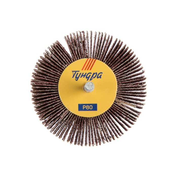 Круг лепестковый радиальный ТУНДРА, 80 х 30 х 6 мм, Р80 Круг лепестковый радиальный ТУНДРА, 80 х 30 х 6 мм, Р80