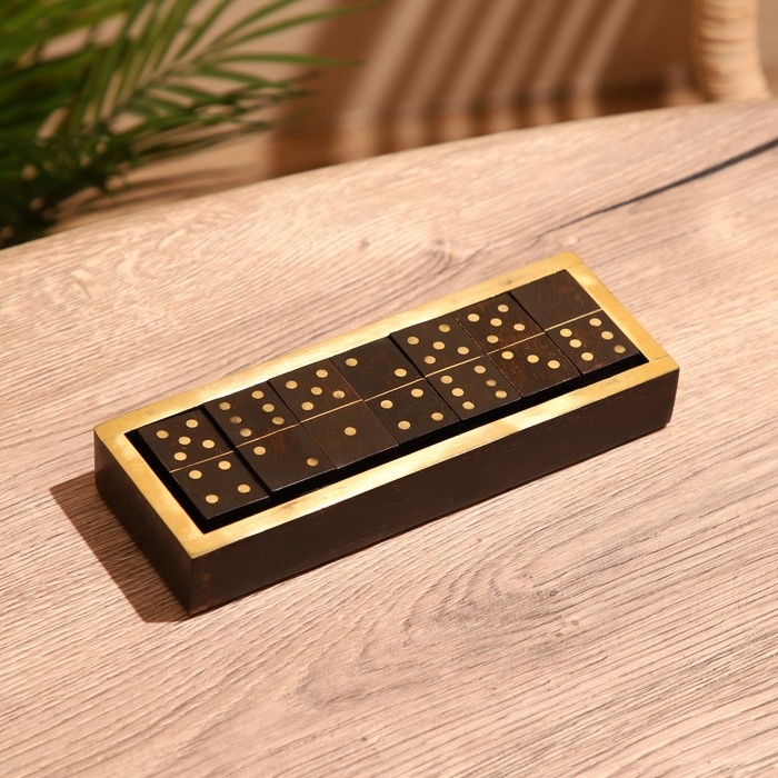 Игра настольная  Игра настольная "Домино" в коробочке 20х7х3 см, манговое дерево