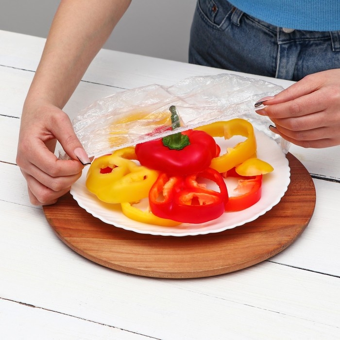 Набор пакетов для сохранения свежести продуктов с резинкой,  Ø до 42 см, 50шт Набор пакетов для сохранения свежести продуктов с резинкой,  Ø до 42 см, 50шт