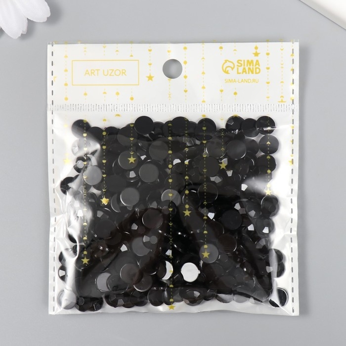 Декор для творчества пластик Декор для творчества пластик "Стразы. Полночь" набор 300 шт d=0,8 см