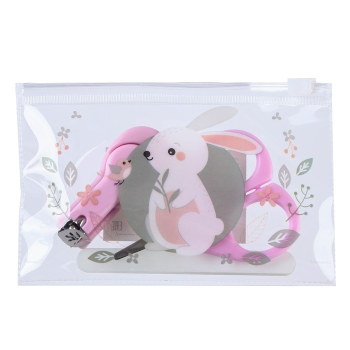 Маникюрный набор детский для самых маленьких «Зайка» (ножницы+щипчики+пилка) Маникюрный набор детский для самых маленьких «Зайка» (ножницы+щипчики+пилка)