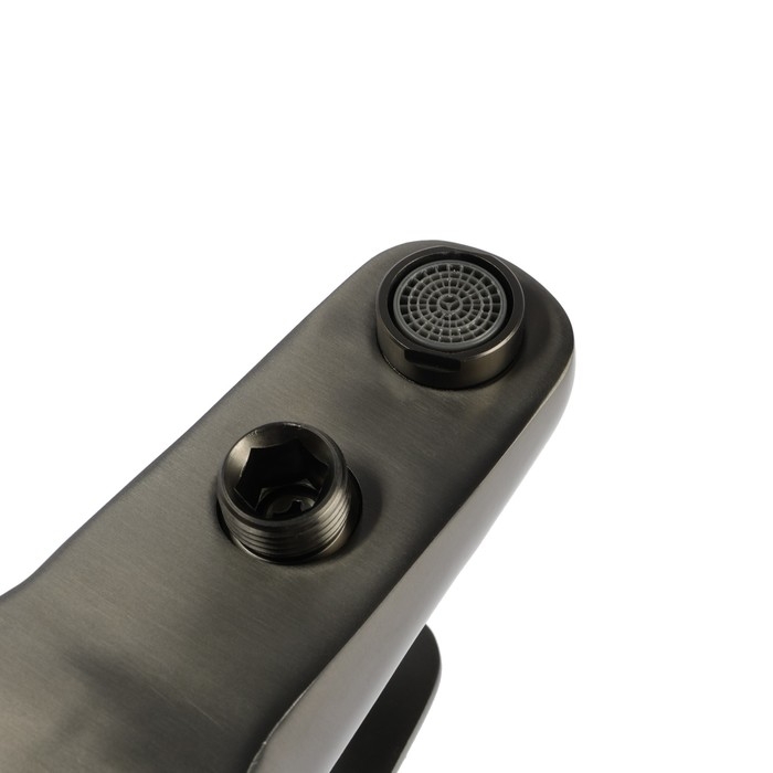 Смеситель для ванны ZEIN Z3836, однорычажный, душевой набор, графит Смеситель для ванны ZEIN Z3836, однорычажный, душевой набор, графит