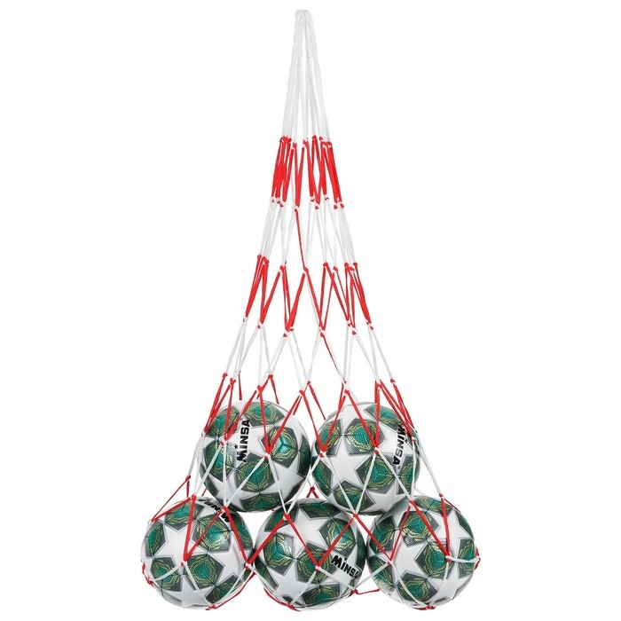 Сетка для переноски мячей ONLYTOP, на 6 мячей, нить 6 мм, цвета МИКС Сетка для переноски мячей ONLYTOP, на 6 мячей, нить 6 мм, цвета МИКС