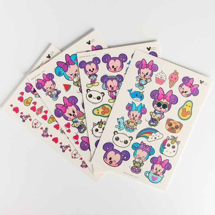 Набор для творчества «Наклейки переводные» Минни, 70 переводок Набор для творчества «Наклейки переводные» Минни, 70 переводок