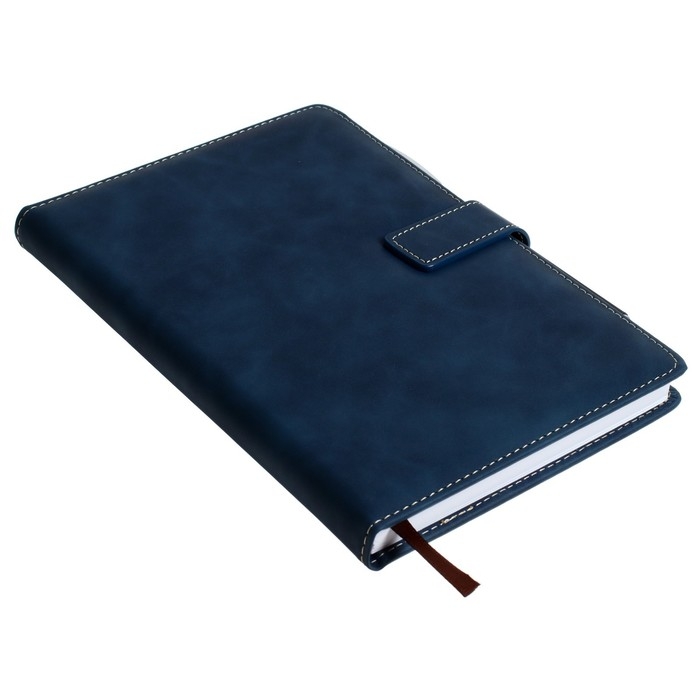 Ежедневник недатированный А5, 140 листов в клетку, обложка кожзам, МИКС, с хлястиком Ежедневник недатированный А5, 140 листов в клетку, обложка кожзам, МИКС, с хлястиком