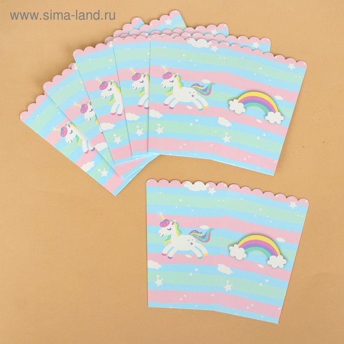 Снек-бокс «Единорог», набор 6 шт. Снек-бокс «Единорог», набор 6 шт.