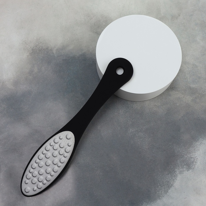 Пилка для ног, овальная, лазерная, двусторонняя, 21 см, цвет чёрный Пилка для ног, овальная, лазерная, двусторонняя, 21 см, цвет чёрный