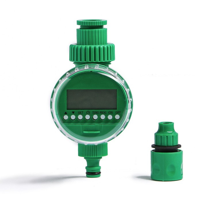 Таймер для полива, программируемый на 30 суток, пластик, Greengo Таймер для полива, программируемый на 30 суток, пластик, Greengo
