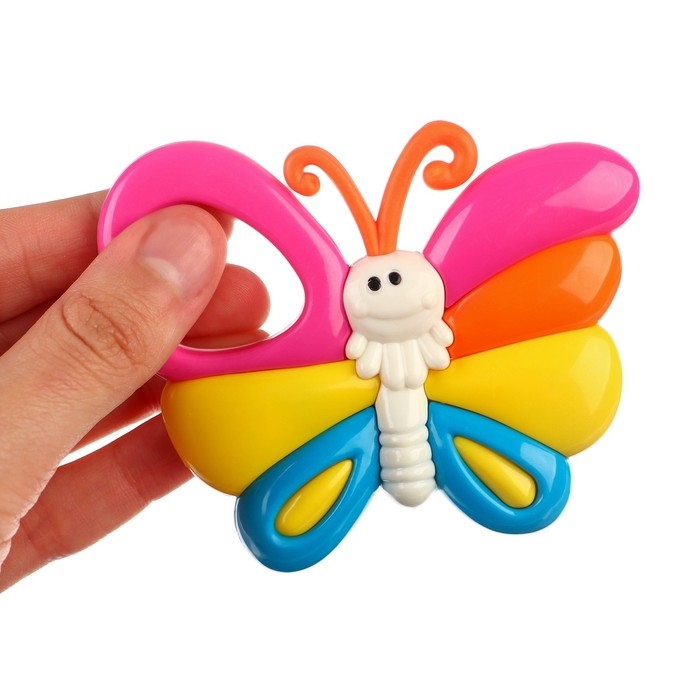 Набор погремушек «Барашек и Бабочка», 2 шт, Крошка Набор погремушек «Барашек и Бабочка», 2 шт, Крошка