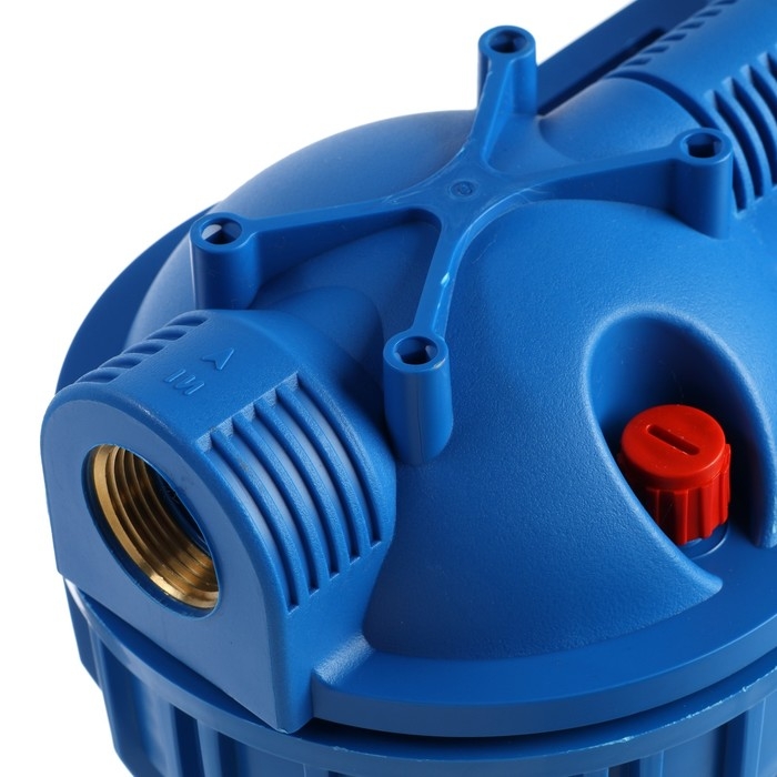 Корпус для фильтра ZEIN, 10SL, 3/4 Корпус для фильтра ZEIN, 10SL, 3/4", двойной, для холод. воды, ключ, крепление, прозрачный