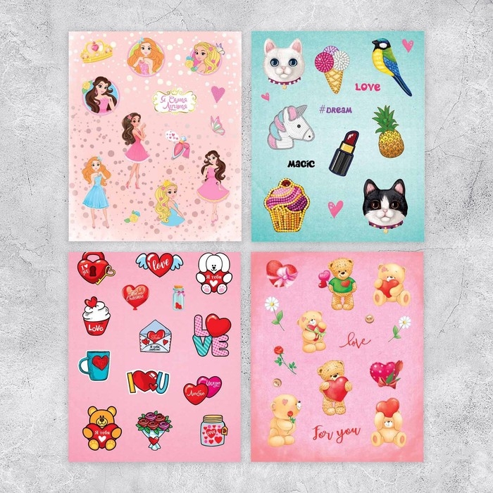 Альбом детских наклеек, 8 листов, #LOVE, 11 х 16 см Альбом детских наклеек, 8 листов, #LOVE, 11 х 16 см