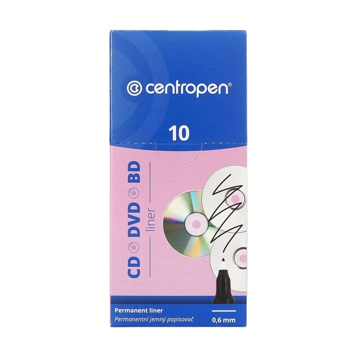 Mаркер для CD/DVD 1,2 мм Centropen 4616, линия 0,6 мм, цвет синий Mаркер для CD/DVD 1,2 мм Centropen 4616, линия 0,6 мм, цвет синий