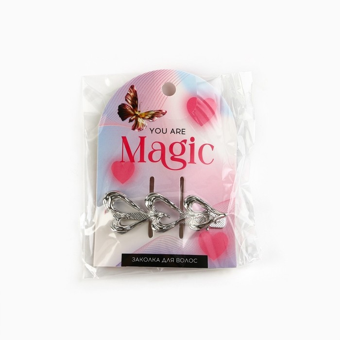 Заколка для волос Magic серебряная, 5.5 х 2 см Заколка для волос Magic серебряная, 5.5 х 2 см