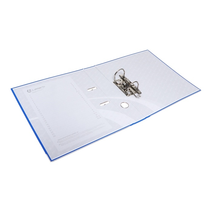 Папка-регистратор А4, 50 мм, Calligrata, ПВХ, тиснение Папка-регистратор А4, 50 мм, Calligrata, ПВХ, тиснение "лен", металлическая окантовка, карман на корешок, собранная, синяя, микс