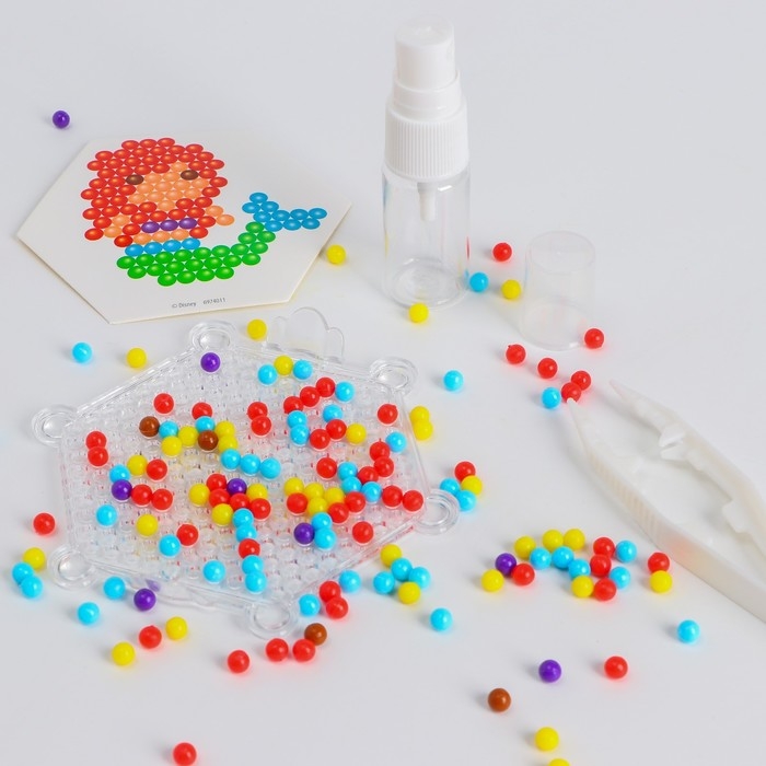 Аквамозаика с декорациями «Тачки», 3 фигурки, 300 шариков Аквамозаика с декорациями «Тачки», 3 фигурки, 300 шариков