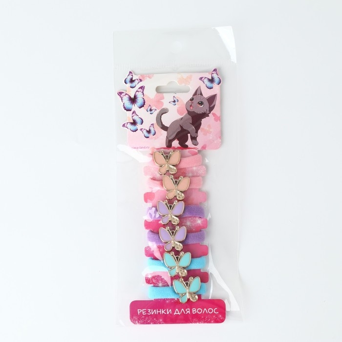 Резинки для волос «Котик» 6 шт, 3.5 х 3.5 х 1 см Резинки для волос «Котик» 6 шт, 3.5 х 3.5 х 1 см