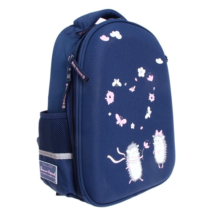 Рюкзак каркасный 38 х 30 х 20 см, Bruno Visconti "Ёжики. Романтика"