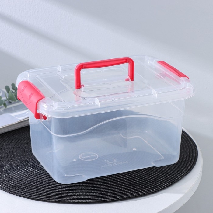 Контейнер для хранения пластиковый с крышкой «Дипломат», 25×17,5×13 см, цвет МИКС Контейнер для хранения пластиковый с крышкой «Дипломат», 25×17,5×13 см, цвет МИКС