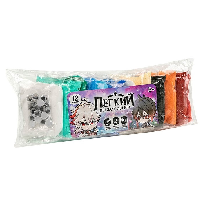 Лёгкий пластилин, набор 12 нежных цветов «Для мальчиков» Лёгкий пластилин, набор 12 нежных цветов «Для мальчиков»