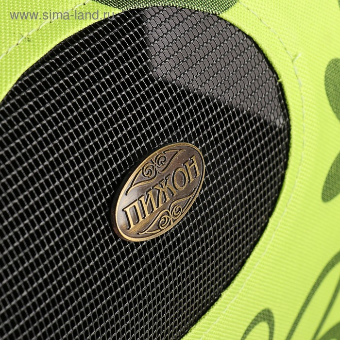 Сумка - переноска для животных  Сумка - переноска для животных "Цветы", зелёная, размер L, 53 х 21 х 29 см