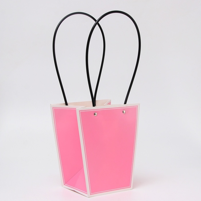 Сумка для цветов амарантовый влагостойкая, 17x17-11.5x11.5-20 см 11 Сумка для цветов амарантовый влагостойкая, 17x17-11.5x11.5-20 см 11