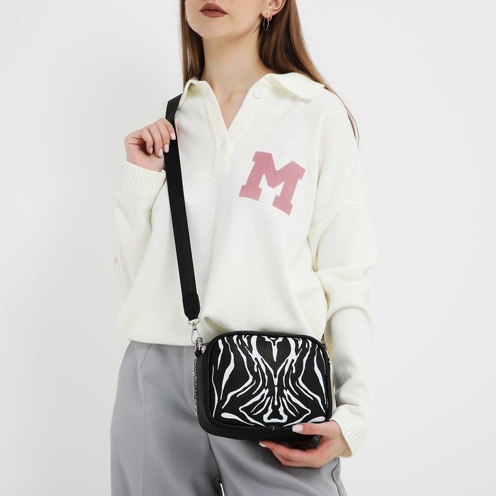 Сумка женская из искусственной кожи «Зебра», 19х14х6 см. Сумка женская из искусственной кожи «Зебра», 19х14х6 см.