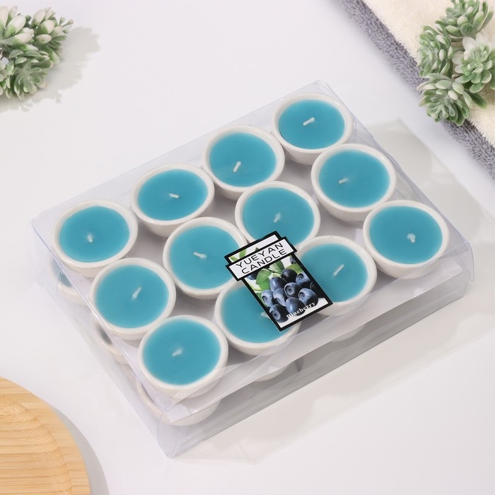 Набор свечей ароматических Набор свечей ароматических "Черника", 24 шт, 5х2,8 см