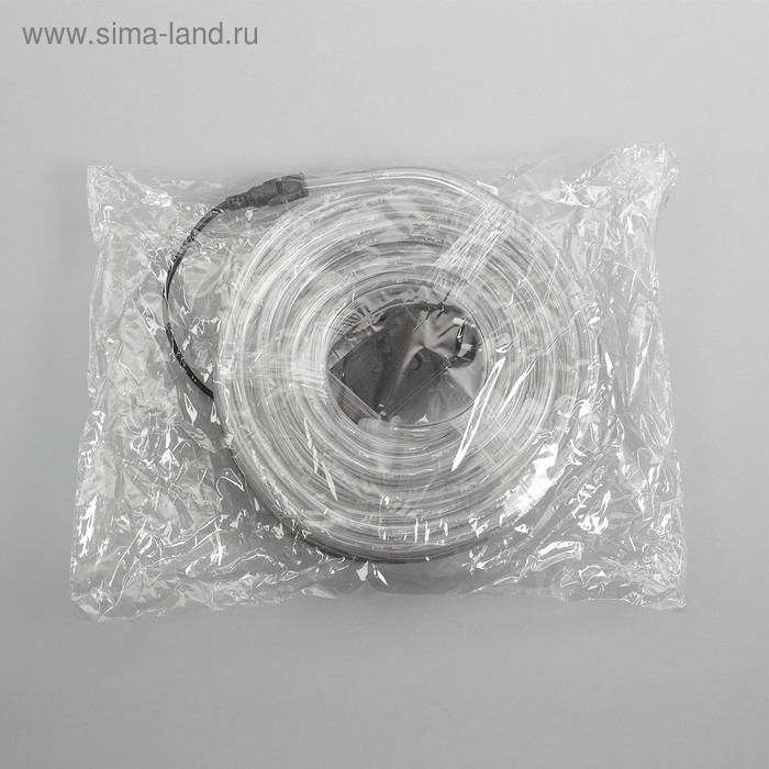 Световой шнур Luazon Lighting 10 мм, IP65, 10 м, 24 LED/м, 220 В, 8 режимов, свечение тёплое белое Световой шнур Luazon Lighting 10 мм, IP65, 10 м, 24 LED/м, 220 В, 8 режимов, свечение тёплое белое