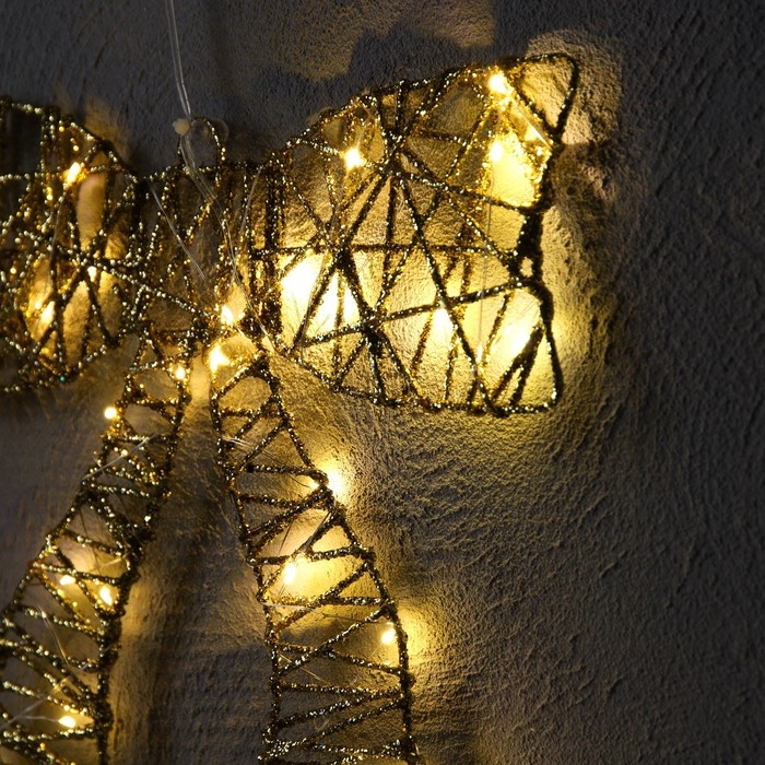 Светодиодная фигура «Бант» 27.5 × 30 см, металл, батарейки ААх2 (не в комплекте), свечение тёплое белое Светодиодная фигура «Бант» 27.5 × 30 см, металл, батарейки ААх2 (не в комплекте), свечение тёплое белое