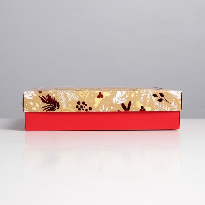 Коробка подарочная новогодняя складная «Farina», 23.5 х 20.5 х 5.5 см, Новый год Коробка подарочная новогодняя складная «Farina», 23.5 х 20.5 х 5.5 см, Новый год