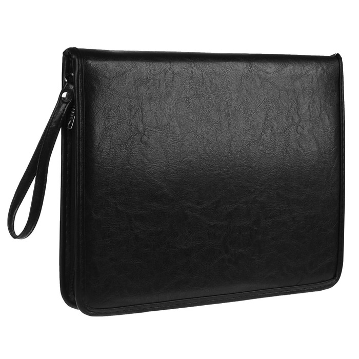 Пaпка деловая, искусственная кожа, для бумаг, 360 х 260 х 30 мм, 6Д041 Пaпка деловая, искусственная кожа, для бумаг, 360 х 260 х 30 мм, 6Д041 "Люкс", чёрная (ручка-петля)