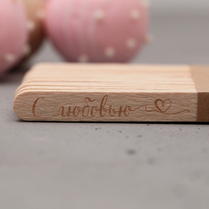 Палочки для мороженого деревянные «С любовью», набор 50 шт, 11.4 х 1 см Палочки для мороженого деревянные «С любовью», набор 50 шт, 11.4 х 1 см