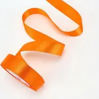 Лента атласная, 20 мм, 23&plusmn;1 м, ярко-оранжевая №25