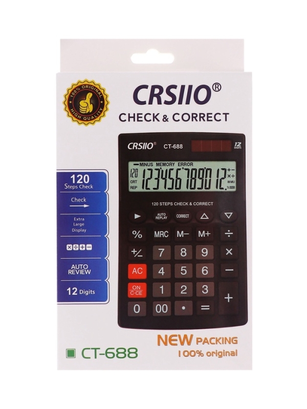 Калькулятор настольный 12-разрядный CT-388, зеленый Калькулятор настольный 12-разрядный CT-388, зеленый