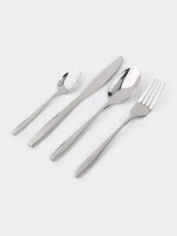 Столовые приборы Magistro, 24 предмета, нержавеющая сталь, серебристый