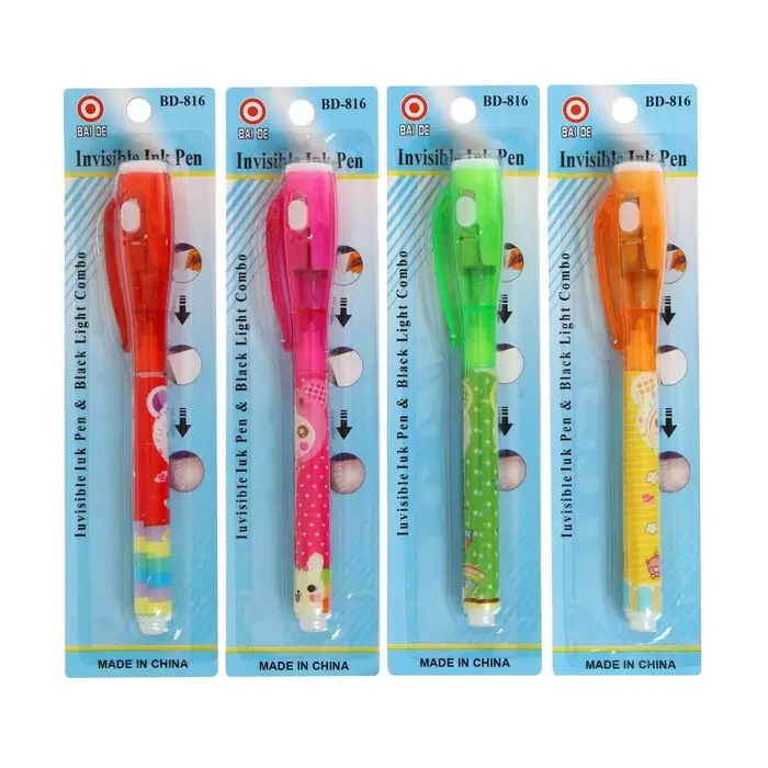 Маркер с невидимыми чернилами Calligrata Маркер с невидимыми чернилами Calligrata "Шпион", надпись видно при подсвечивании фонариком, МИКС