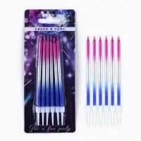 Свечи для торта Make a wish, 6 шт., 13&times;0.5 см