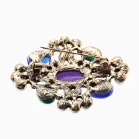 Брошь &laquo;Императрица&raquo;, награда, цветная в чернёном золоте