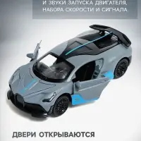 Машинка металлическая RACE,1:32, инерция, свет и звук, МИКС