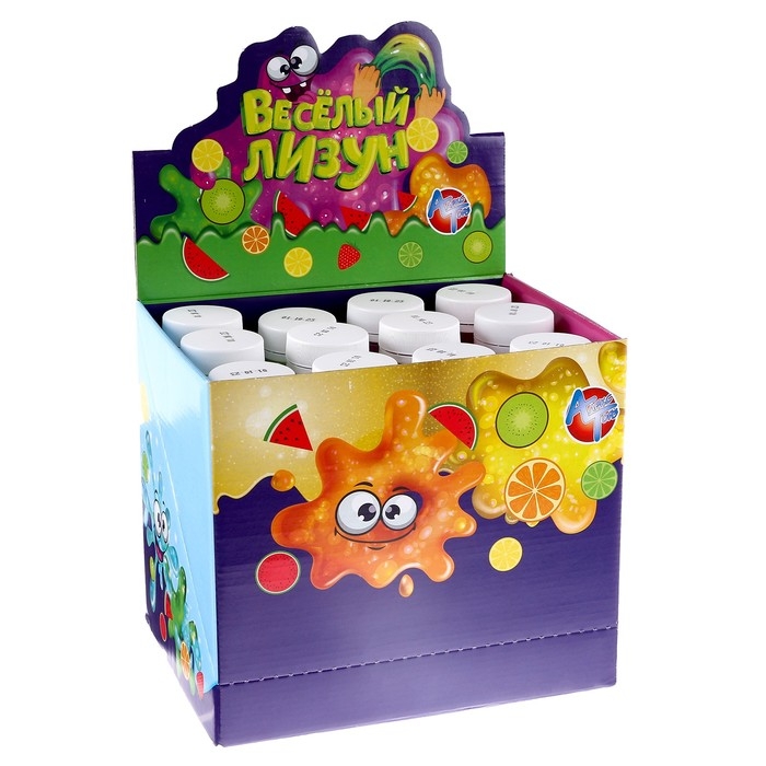 Лизун «Весёлый», 240 г, цвет МИКС