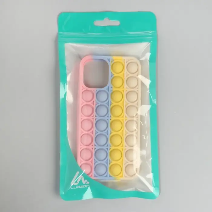 Чехол POP IT, для iPhone 12 mini, силиконовый, разноцветный Чехол POP IT, для iPhone 12 mini, силиконовый, разноцветный