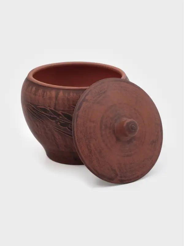 Горшок для жаркого &laquo;Колос&raquo;, 550 мл., 10&times;12 см, красная глина