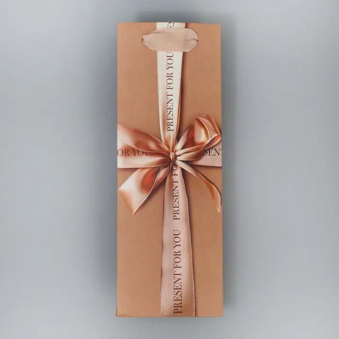 Пакет подарочный под бутылку, упаковка, «Present for you», 9 х 25 х 8.5 см Пакет подарочный под бутылку, упаковка, «Present for you», 9 х 25 х 8.5 см