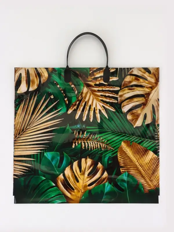 Пакет "Райский сад", полиэтиленовый с пластиковой ручкой, 38х35 см, 90 мкм