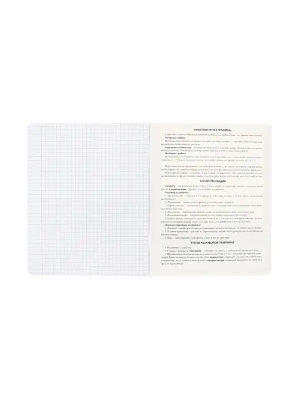 Тетрадь 48 листов в клетку &laquo;Буквица&raquo; Информатика, белые листы