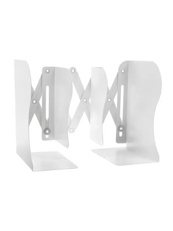 Подставка для книг раздвижная 3 отделения, металл, белая