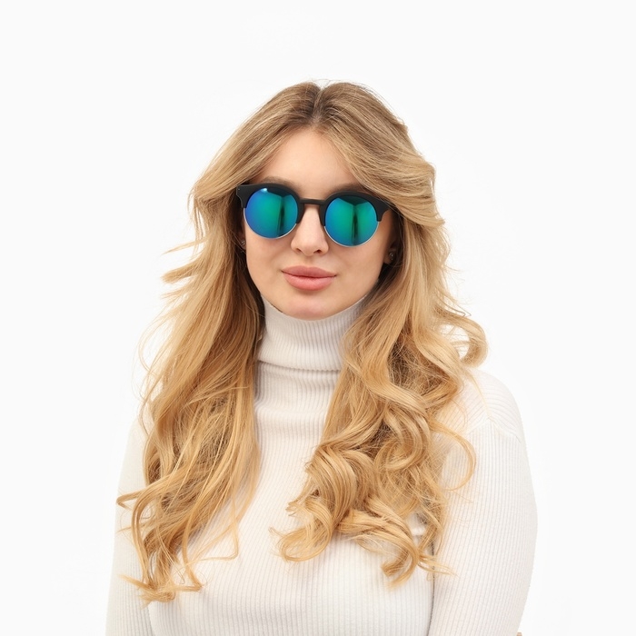 Очки солнцезащитные OneSun, uv 400, 14 х 14 х 5 см, линза 4.7 х 4.1 см, синие Очки солнцезащитные OneSun, uv 400, 14 х 14 х 5 см, линза 4.7 х 4.1 см, синие