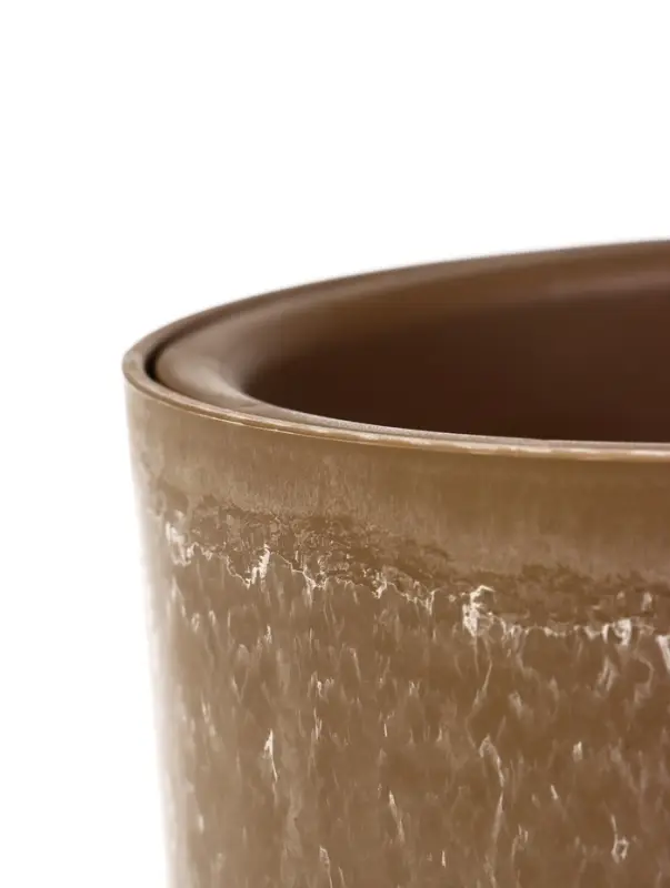 Кашпо со вставкой 1,9 л d18 см h16,5 см МИКРИТ бежевый слайн