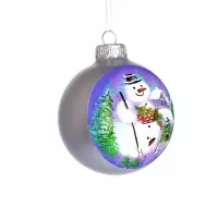 Ёлочный шар &laquo;Снеговик&raquo; 8 см