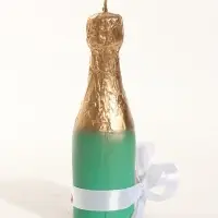 Свеча новогодняя "Овечка с шампанским" 4,5х7,5х15 см, бордовый